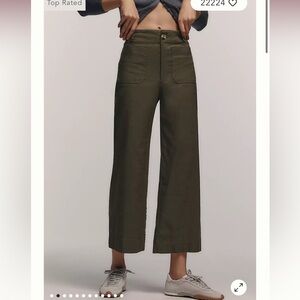 Anthropologie The Colette Cropped Wide-Leg Pants by Maeve